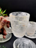 Clear Quartz Cup & Saucer - ONLY 1 Cup and 1 Saucer