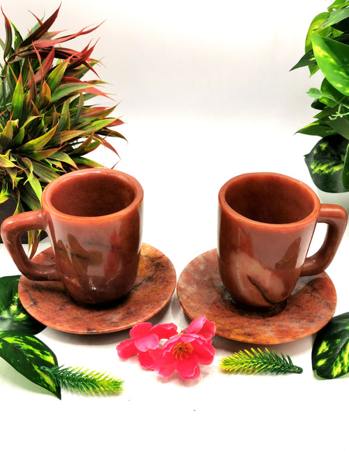 Beautiful Red Aventurine Tea Cup & Saucer - ONLY 1 Cup and 1 Saucer