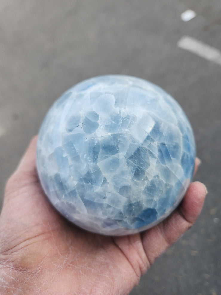 How Blue Calcite Sphere Shields Your Home from Negativity and Awakens Inner Peace | Shwasam Crystals