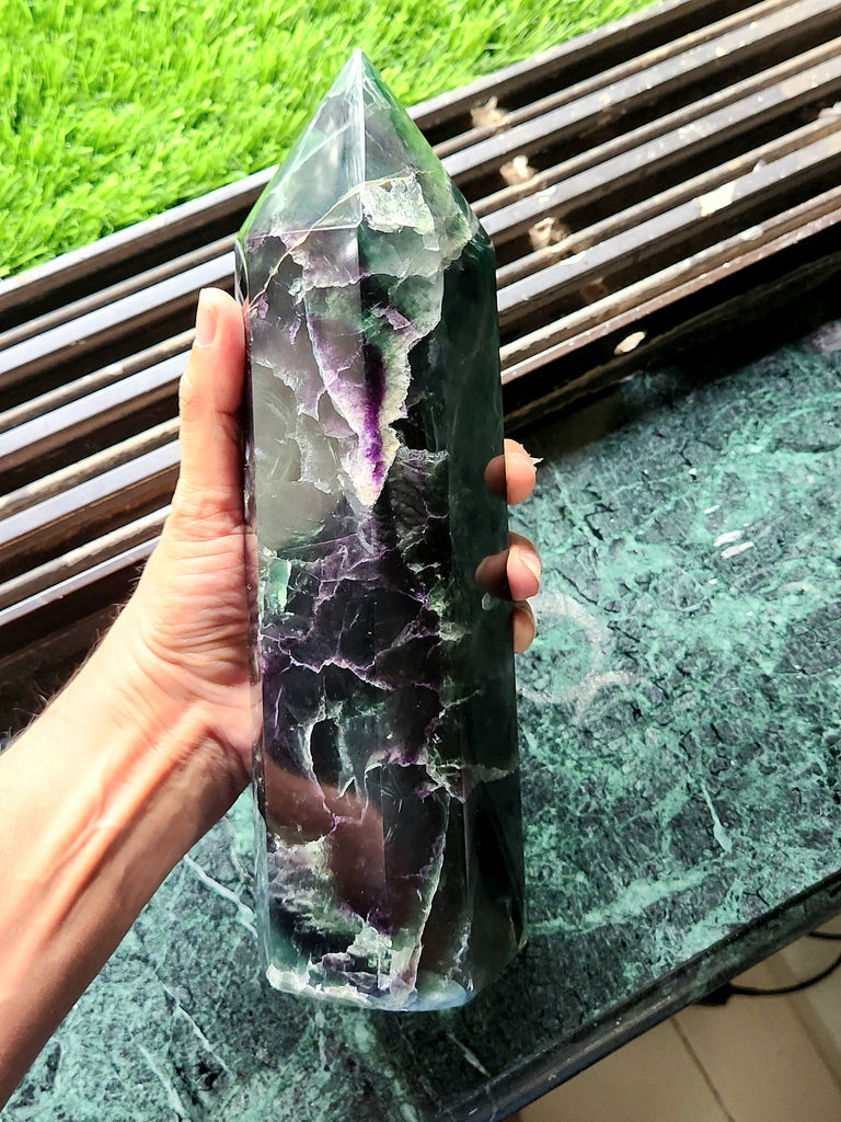 How to Protect Your Home from Negative Energy with a Multi Fluorite Gemstone Tower | Shwasam Crystals
