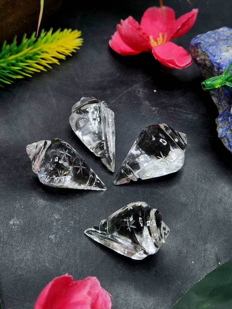 Clear Quartz Conch Shell - Harmonizing Spaces and Spiritual Significance
