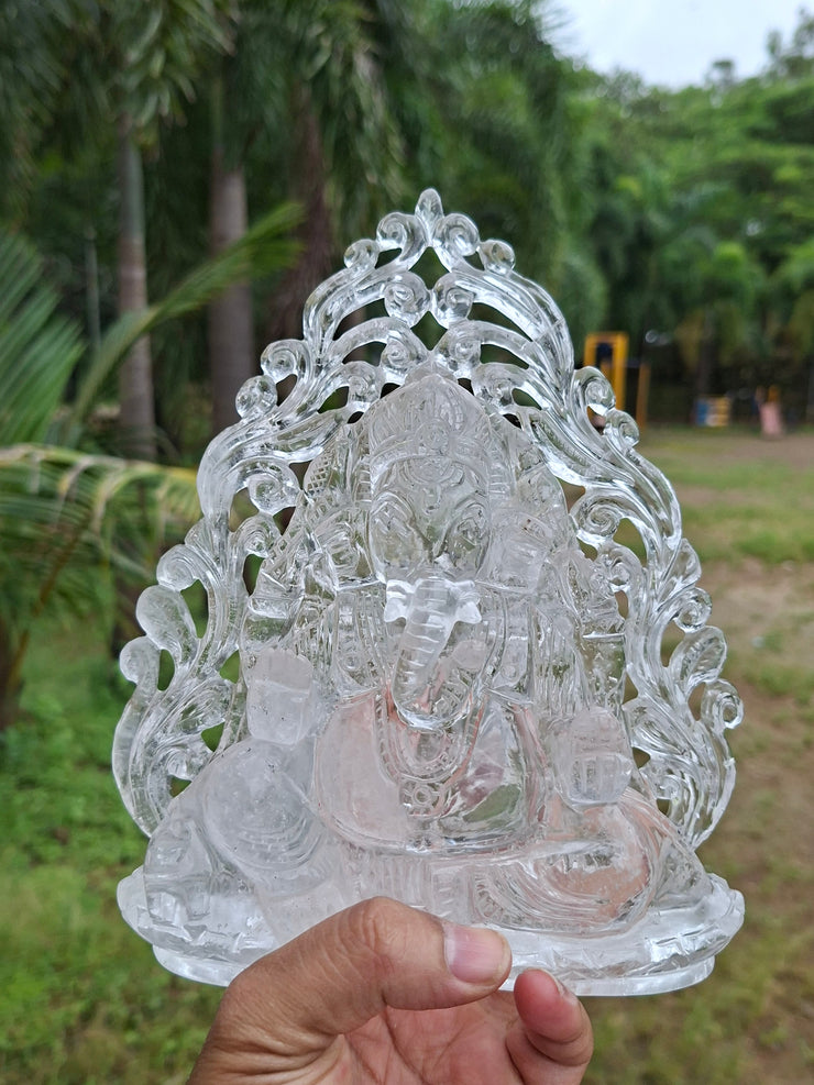How Does Lord Ganesh Statue in Himalayan Quartz Bring Prosperity, Peace, and Protection?