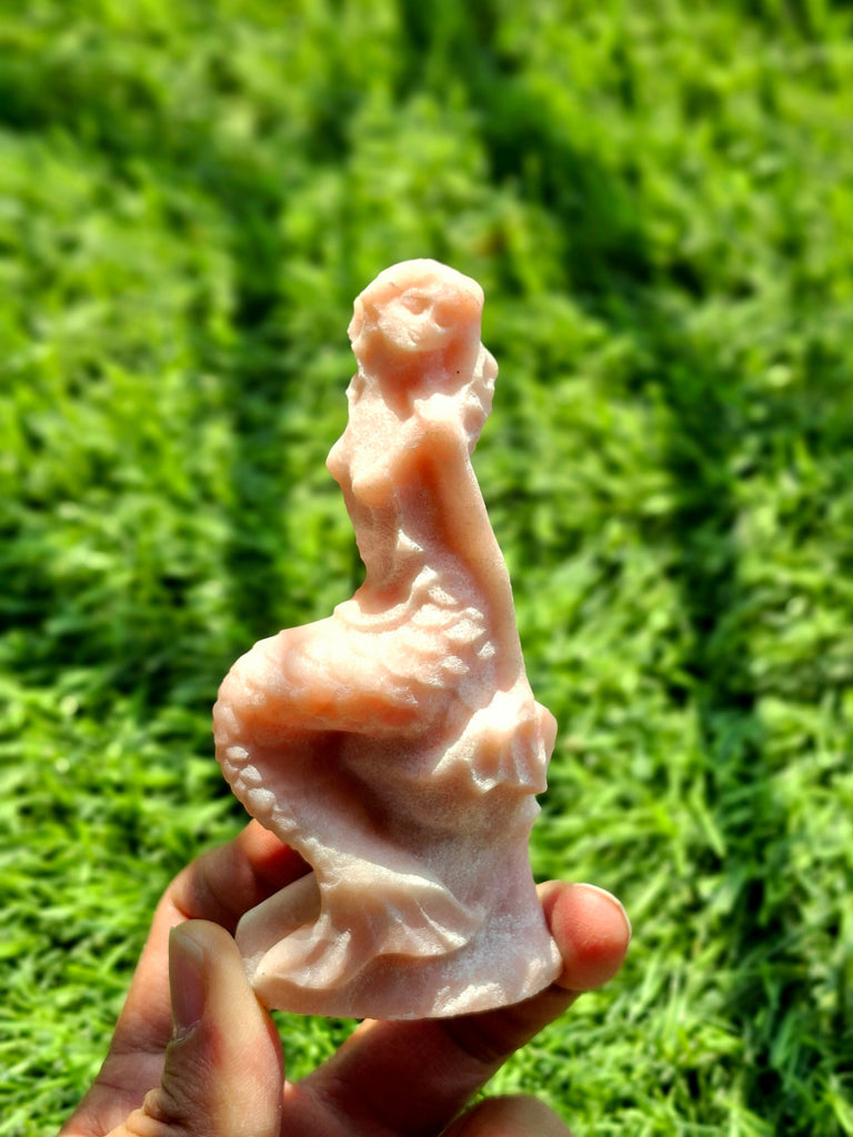 Pink Opal Mermaid Carving for Self-Love, Emotional Healing & Heart Chakra Activation – A Gentle Gemstone for Calmness, Balance, Inner Peace and Confidence