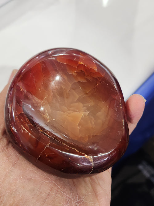 Carnelian Handmade Bowl: A Stunning Fusion of Art, Spirituality, and Home Decor | Home Decor | 5 inches and 400 gms