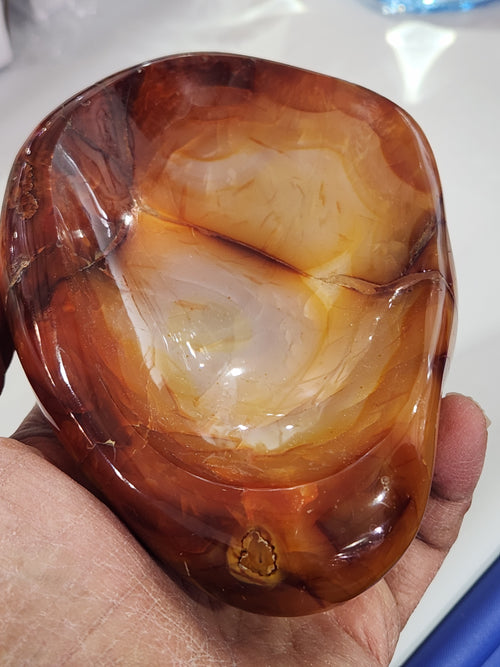 Carnelian Handmade Bowl: Home Warmth and Meditation Serenity | Reiki/Chakra/Healing | Home Decor