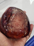 Carnelian Handmade Bowl: Home Warmth and Meditation Serenity | Reiki/Chakra/Healing | Home Decor | Weighing 400 gms