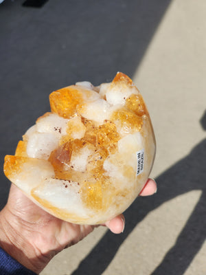 Natural Citrine Egg Cluster: Golden Harmony | Reiki/Chakra/Healing/Energy | Home Decor | Weighing 1800 gms
