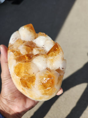 Natural Citrine Egg Cluster: Golden Harmony | Reiki/Chakra/Healing/Energy | Home Decor | Weighing 1800 gms
