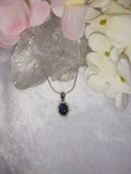 Star Blue Sapphire jewelry set of ring, pendant & earring in 925 silver with rhodium plating | Gift for her | gemstone jewellery | crystal 925 silver ornaments