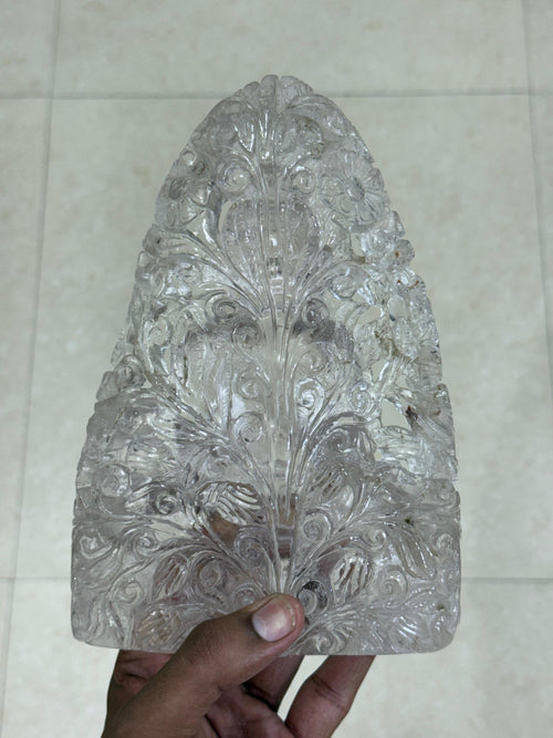 2 Lord Buddha Carvings in Himalayan Quartz Stone: Meditative Mastery and Spiritual Brilliance