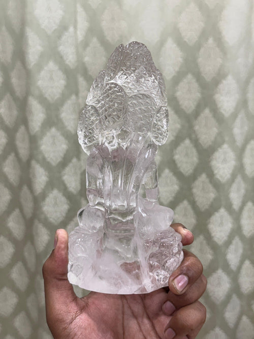 2 Lord Buddha Carvings in Himalayan Quartz Stone: Meditative Mastery and Spiritual Brilliance