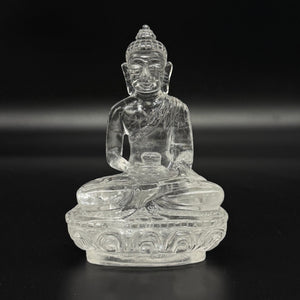 Himalayan Quartz Buddha Carving - Shwasam