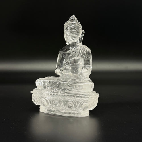Himalayan Quartz Buddha Carving - Shwasam