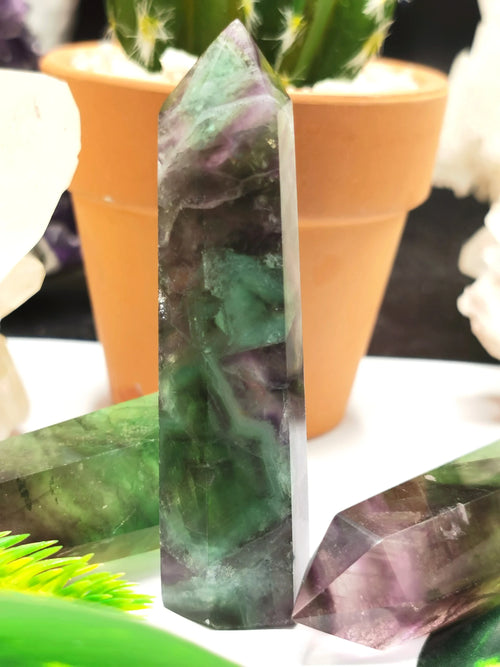 Rainbow Fluorite Point – A Gemstone of Ancient Beauty and Modern Elegance | Crystal Healing | Home decor | ONE PIECE ONLY