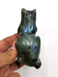 Labradorite Wolf Carving: A Symbol of Intuition, Strength & Spiritual Awakening for Your Home Decor