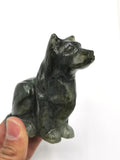 Labradorite Wolf Carving: A Symbol of Intuition, Strength & Spiritual Awakening for Your Home Decor