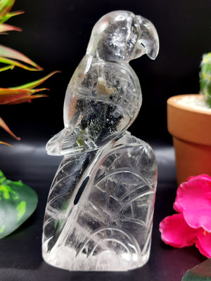 Clear Quartz Bird Carving: A Symbol of Peace, Clarity & Spiritual Upliftment for Home Décor and Gifting