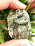 Labradorite Krishna Miniature Carving - Embracing Divine Protection | Lord Krishna Idol | Murti in Crystals - Reiki/Chakra - 1.5 inches and 16 gms