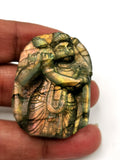 Labradorite Krishna Miniature Carving - Embracing Divine Protection | Lord Krishna Idol | Murti in Crystals - Reiki/Chakra - 1.5 inches and 16 gms