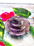 Amethyst Crystal Handmade Rose Flower Carvings: A Serene Blend of Beauty, Healing and Elegance for Home and Gifting