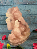 Large Rose Quartz Gemstone Ganesh Carving Handmade - Lord Ganesha Idol |Sculpture in Crystals and Gemstones -Reiki/Chakra - 8.5 inch and 4.43 kgs