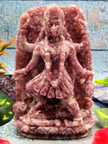 Goddess Kali Lepidolite Stone Carving - Mother Kali - Embodying Divine Power and Artistry - 6.2 inches and 950 gms (2.09 lb)