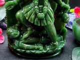 Goddess Kali Columbian Jade Carving - Mother Kali - Embodiment of Devotion and Divine Artistry - 6.7 inches and 940 gms (2.07 lb)