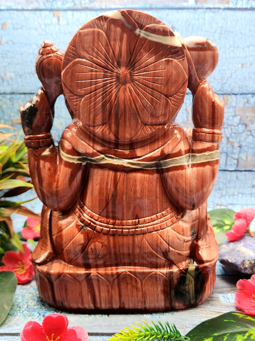 Ganesh Statue in Red Jasper: A Symbol of Strength and Transformation