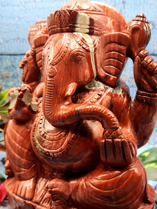 Ganesh Statue in Red Jasper: A Symbol of Strength and Transformation