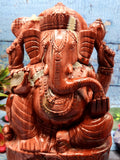 Ganesh Statue in Red Jasper: A Symbol of Strength and Transformation