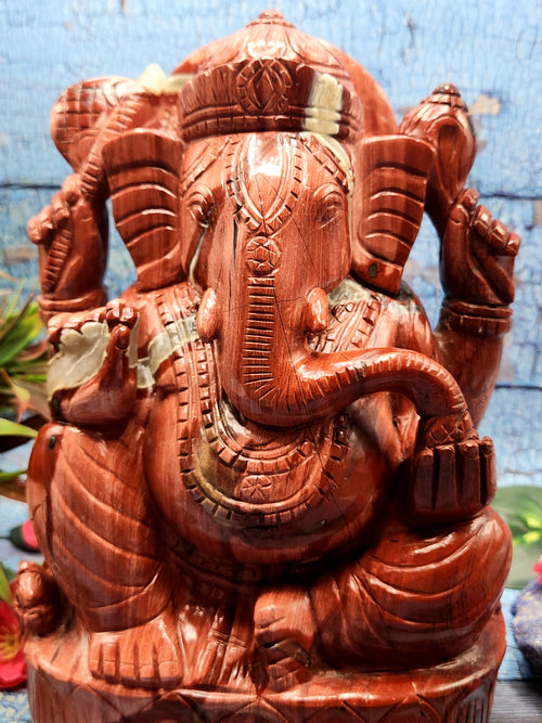 Ganesh Statue in Red Jasper: A Symbol of Strength and Transformation