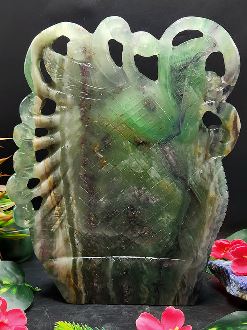 Multi Fluorite Lord Ganesh Statue: A Spectrum of Blessings and Transformation | Crystal Healing | Crystal Home Decor