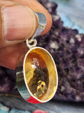 Citrine Pendant in 925 Silver with Rhodium Plating : A Radiant Beacon of Abundance and Joy | Weighing 49 carats