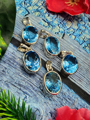 Blue Topaz Pendants in 925 Silver: A Symphony of Serenity and Elegance