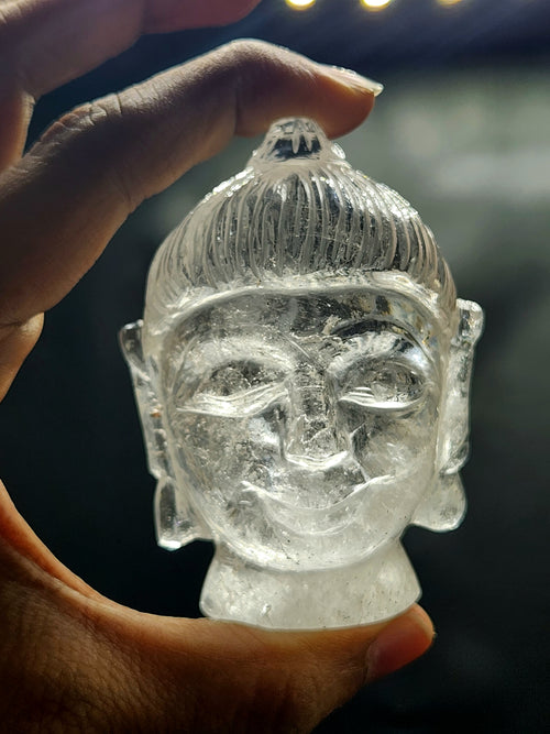 Clear Quartz Buddha Head: A Symbol of Enlightenment and Crystal Clarity
