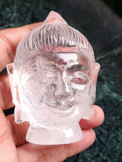 Clear Quartz Buddha Head: A Symbol of Enlightenment and Crystal Clarity