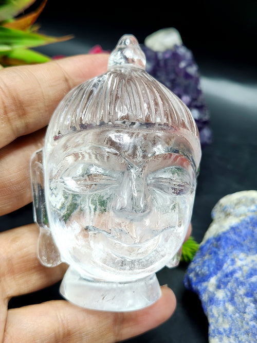 Clear Quartz Buddha Head: A Symbol of Enlightenment and Crystal Clarity
