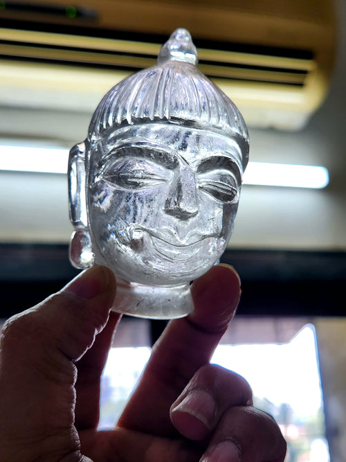 Clear Quartz Buddha Head: A Symbol of Enlightenment and Crystal Clarity
