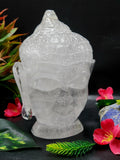 Clear Quartz Buddha Head: Meditative Mastery and Spiritual Brilliance