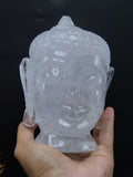 Clear Quartz Buddha Head: Meditative Mastery and Spiritual Brilliance