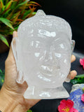 Clear Quartz Buddha Head: Meditative Mastery and Spiritual Brilliance