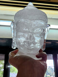 Clear Quartz Buddha Head: Meditative Mastery and Spiritual Brilliance