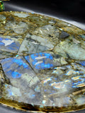 Flashy Labradorite Big Plate Coated with Resin: An Ode to Mystical Splendor | Crystal Healing | Reiki | Crystal Plate