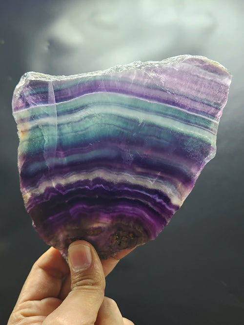 Raw Multi Fluorite Slab - A Nature's Vibrant Spectrum