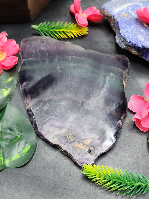 Raw Multi Fluorite Slab - A Nature's Vibrant Spectrum