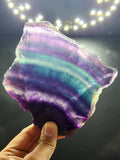 Embracing Earth's Rainbow - Raw Multi Fluorite Slab for Tranquility and Harmony