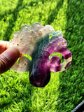 Multi Fluorite Octopus - Nature's Living Kaleidoscope - Animal carving