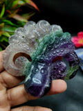 Multi Fluorite Octopus - Nature's Living Kaleidoscope - Animal carving