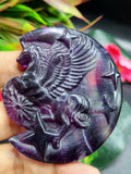 Purple Fluorite Unicorn - Where Fantasy Meets Nature's Splendor - Animal carving