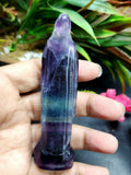 Mother Mary beautiful carving in Multi Fluorite - The Reverence and Rarity for Spiritual Connection and Home Sanctuaries